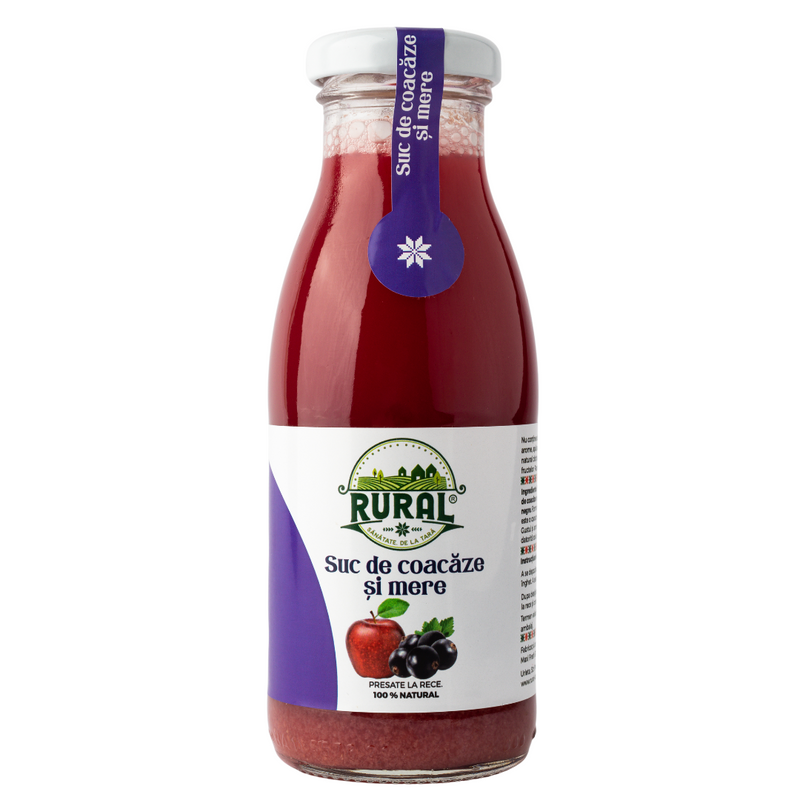 Suc natural de coacăze și mere 250ml