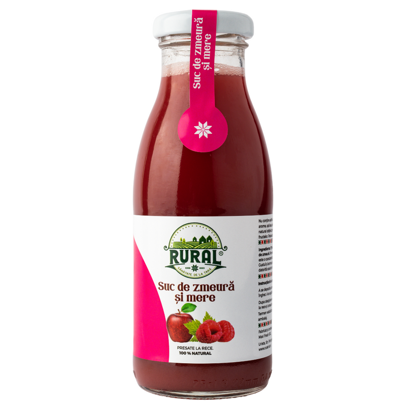 Suc natural de zmeură și mere 250ml